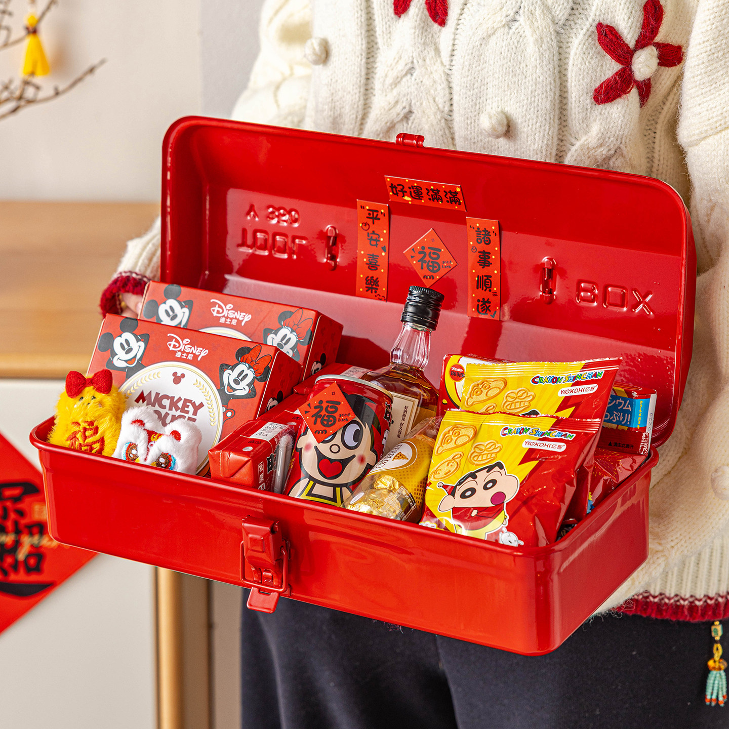 新年礼盒包装手提翻盖曲奇饼干空马口铁罐太妃糖果雪花酥烘焙2026,包装,礼品盒,淘宝优惠券,粉丝福利购,淘宝优惠卷