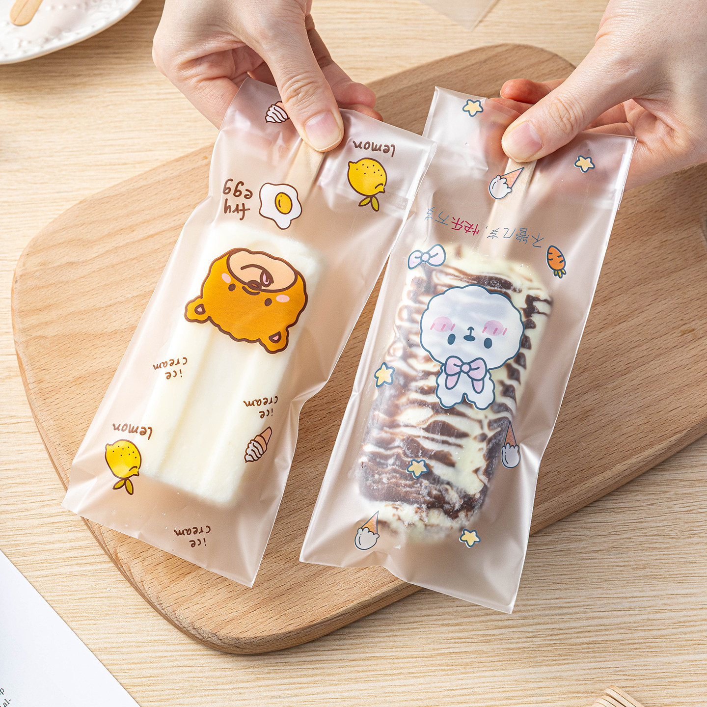 自制雪糕包装袋自封加厚食品级冰棍木棒透明塑料打包梦龙一次性密