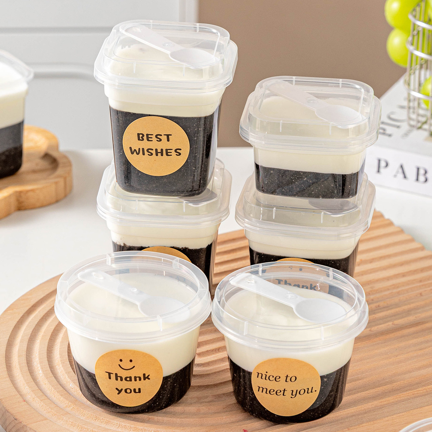 一次性布丁杯子带盖耐高温双皮奶酸专用慕斯果冻甜品碗塑料打包盒