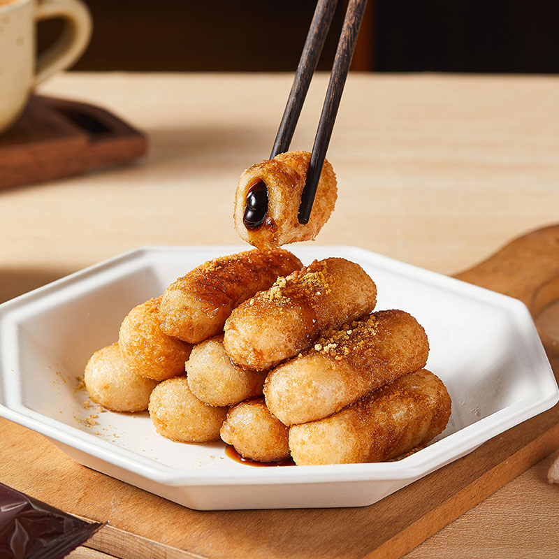 爆浆红糖糍粑半成品糯米纯滋粑年糕火锅食材油炸早餐即食小吃糕点