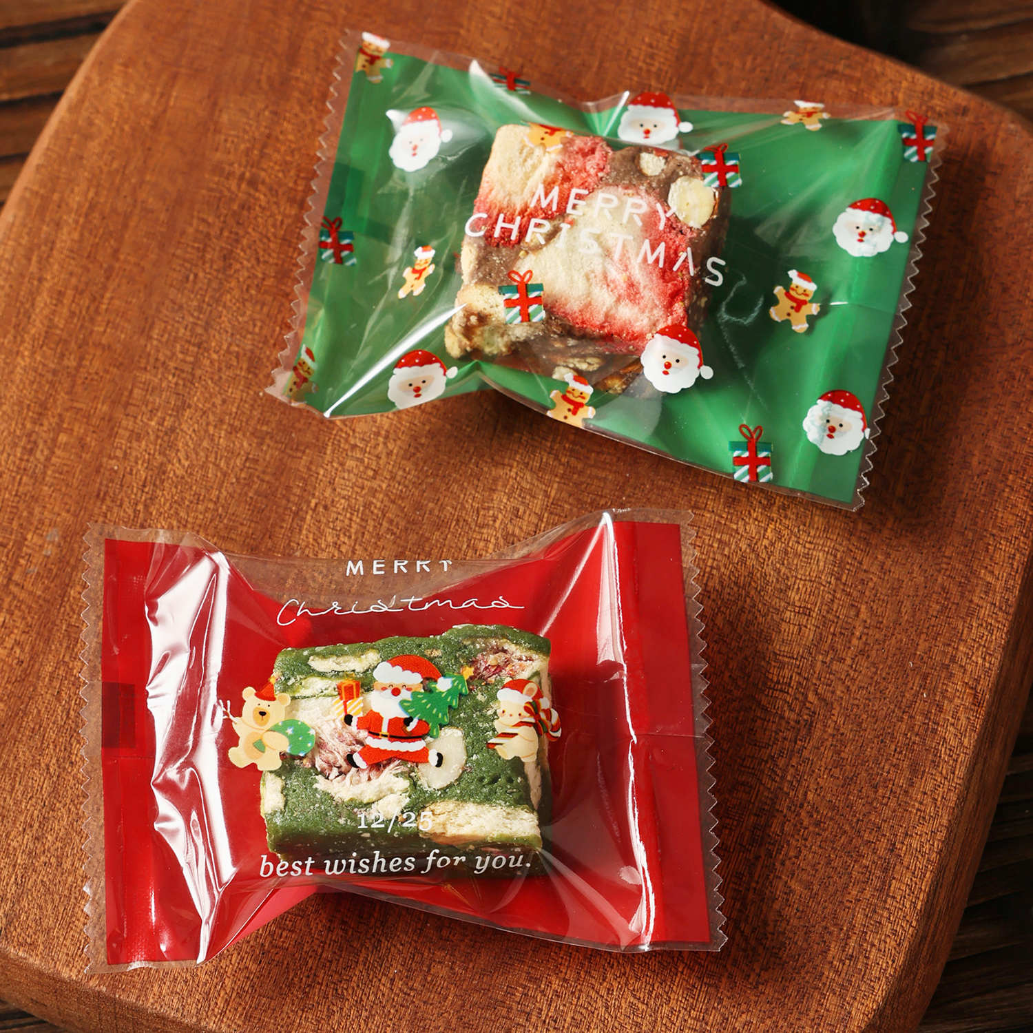 新年雪花酥独立小包装袋烘焙曲奇饼干食品级机封口高级感打包袋