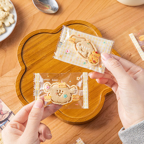雪花酥包装袋曲奇饼干独立小袋子机封袋烘焙奶枣牛轧饼太妃糖果自