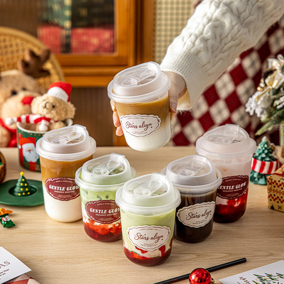 一次性咖啡杯子加厚带盖