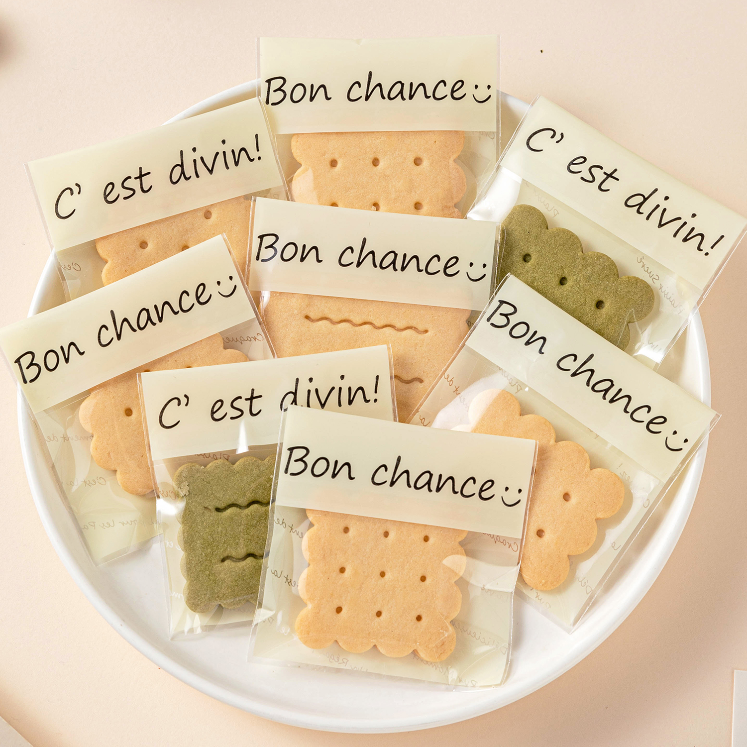 自制饼干封粘口袋高档食品级雪花酥烘焙曲奇小包装袋子单独立透明