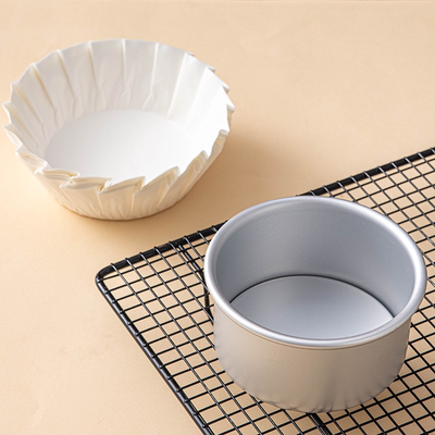 巴斯克油纸4/6/8寸免折叠纸托模具烘焙甜品防油包装蛋糕切块垫纸