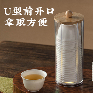 稻壳一次性杯子水杯功夫小茶杯加厚食品级硬餐具杯架家用茶杯架