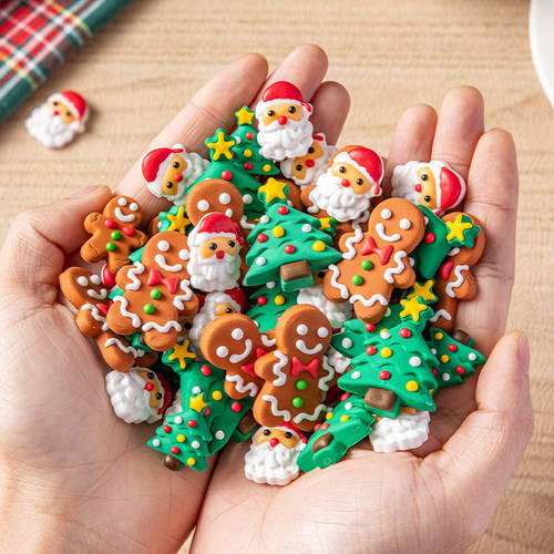 圣诞节蛋糕装饰彩色糖珠生日