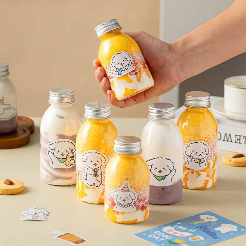 网红奶茶杯子一次性带盖饮料瓶杨枝甘露塑料便携外带饮品打包自制