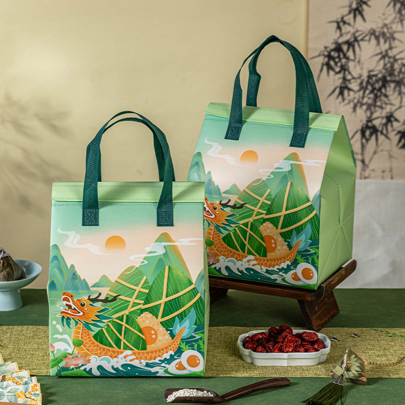 端午粽子保温袋冷藏袋子外卖专用一次性铝箔打包立体食品隔热定制