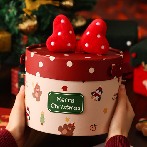 圣诞礼品盒空盒子物儿童平安夜伴手袋创意打包装饼干糖果零食大号