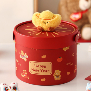 新年年货礼盒空盒马过春节送人零食伴手提烘焙饼干糖果2026大包装