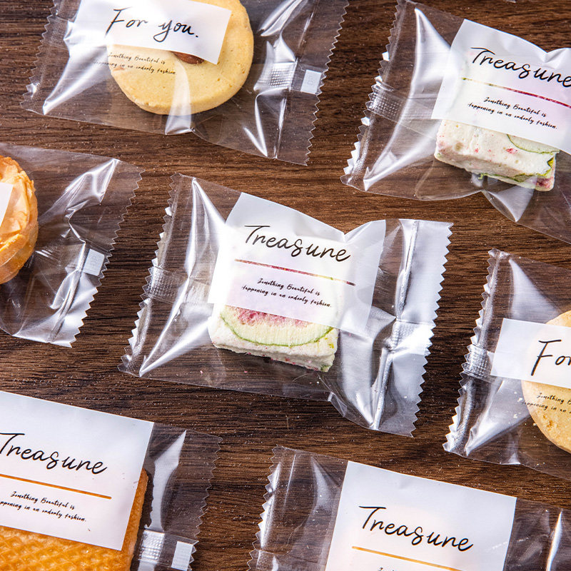 雪花酥包装袋机封袋烘焙奶枣太妃糖牛轧饼曲奇小饼干糖果纸盒独立