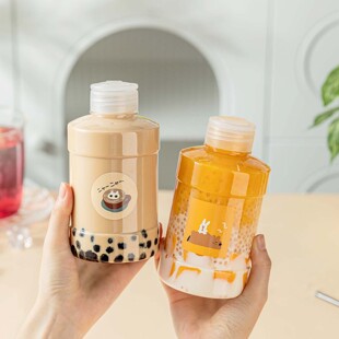 新款食品级奶茶瓶自制杨枝甘露果汁咖啡杯子密封塑料外带一次性