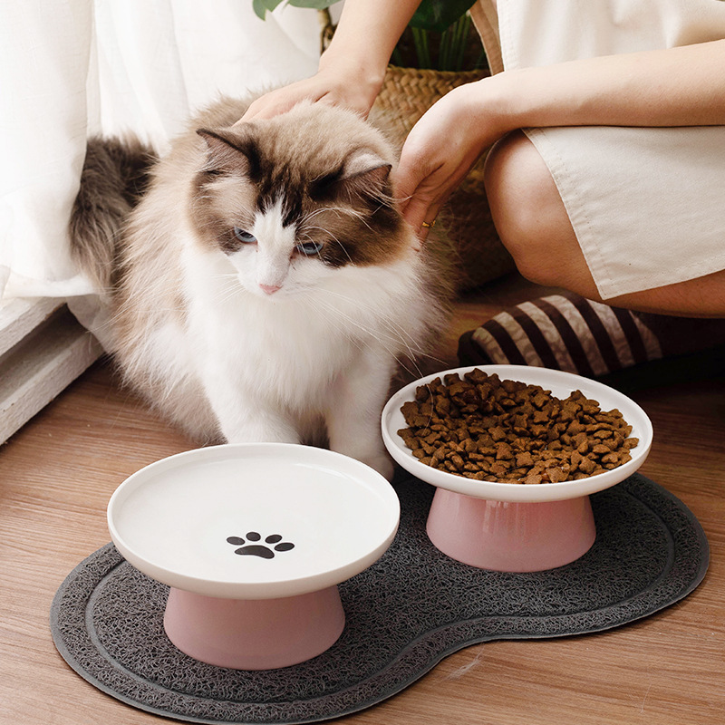 猫碗陶瓷猫粮碗狗碗猫咪饭盆