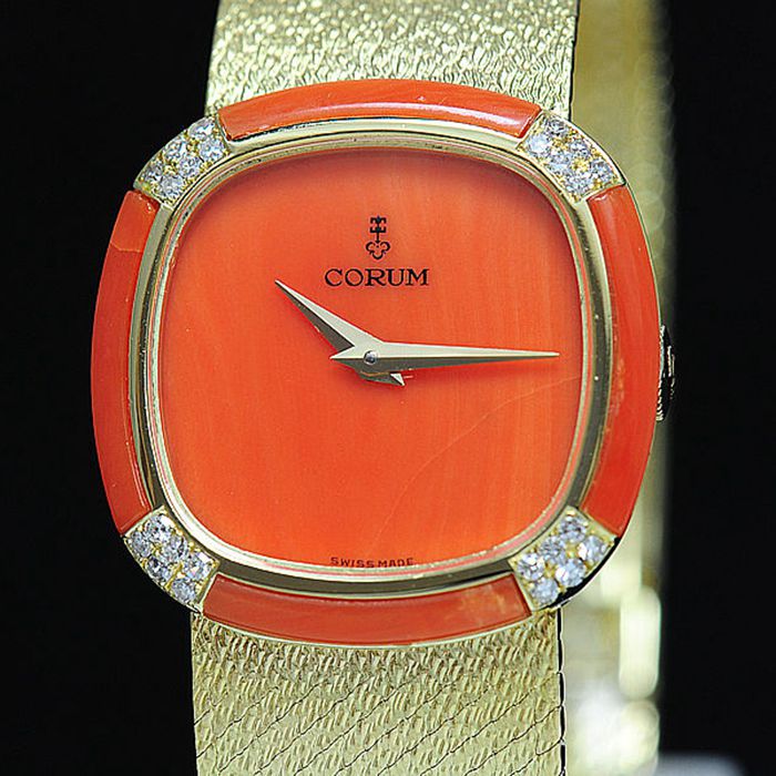 CORUMÀ¥ÂØ18K»Æ½ðÏâ×êÅ®±íÊÖ¶¯»úе27226B47¶þÊÖ±íÔ×°ÕýÆ·