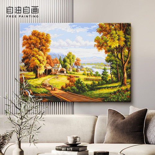 DIY手工客厅田园牧歌自油