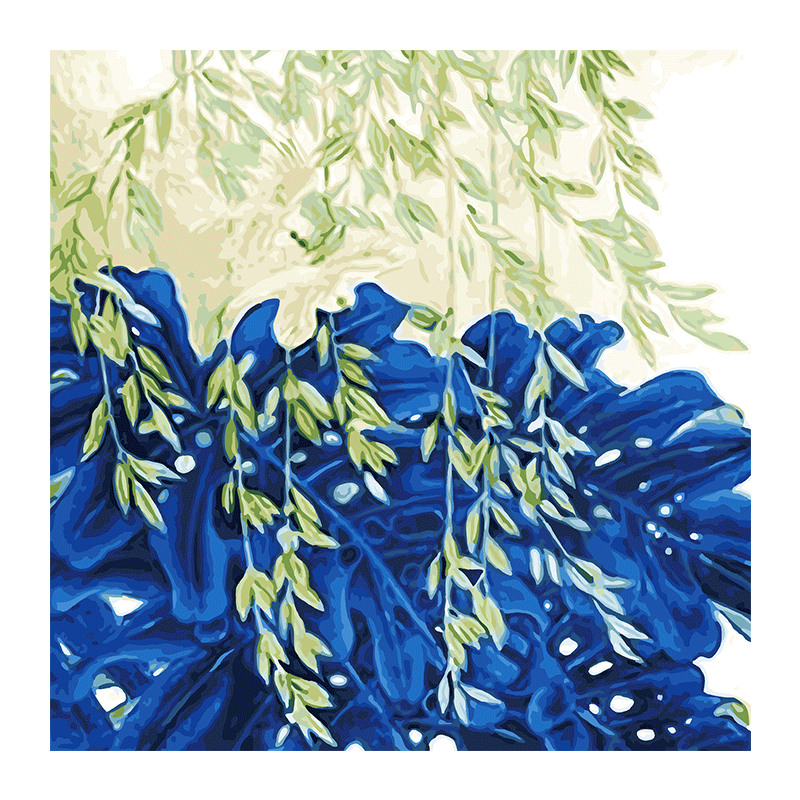 自油自画DIY数字油画杨柳引清风
