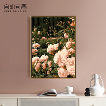假日花园 饰画 自油自画 数字油画diy填充填色手绘手工花卉油彩装
