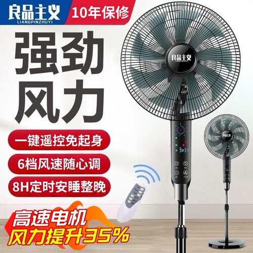 【风力强效提升】铜芯遥控落地扇