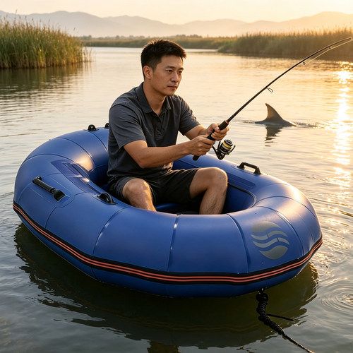 跨境fishing boat加厚pvc电动充气船钓鱼船碰碰船皮划艇漂流船
