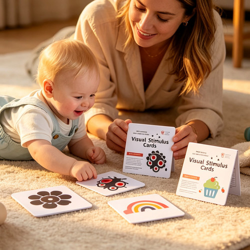 跨境Baby Visual Cards婴儿早教卡训练新生儿宝宝视觉卡片激发卡