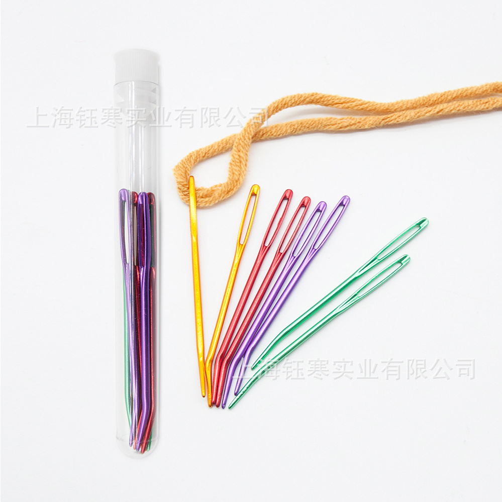 铝制大眼弯针手缝针织补