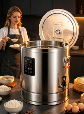 Cooking&Steaming Barrel 智能蒸饭桶不锈钢蒸煮桶商用电热保温