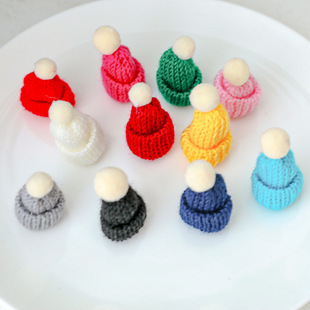 Small woolen hat bottle cap圣诞节装饰品毛线小帽子酒瓶盖装饰