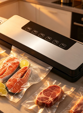 Vacuum Sealer真空封口机家用封口器食品保鲜包装机抽密封塑封机