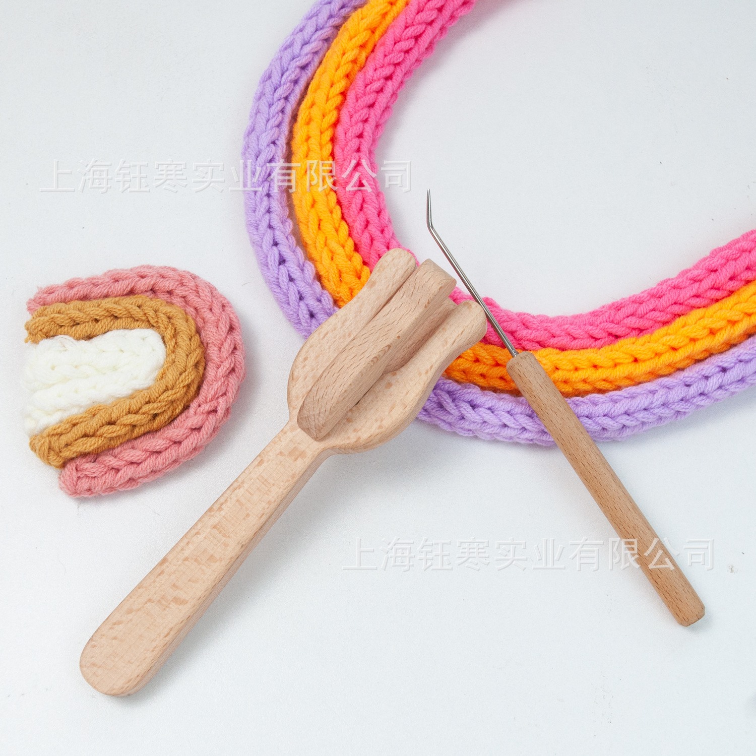 立体四角木质叉型编织器