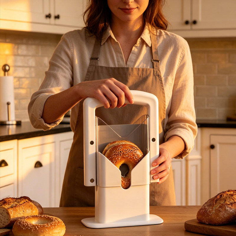 烘培速冻面包切Bagel Slicer百吉饼切片器贝果狗头铡土司分片分割