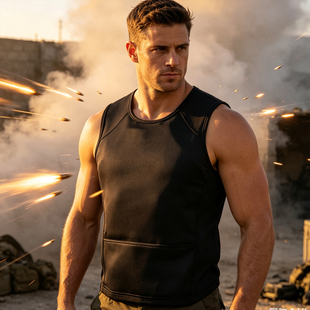 跨境Bulletproof T-shirt防弹T恤内穿式防弹衣轻型避弹背心防护服