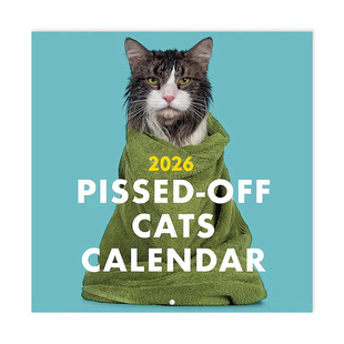 PISSED CALENDAR OFF CATS 骑马钉挂历 跨境新品 生气猫日历 2026
