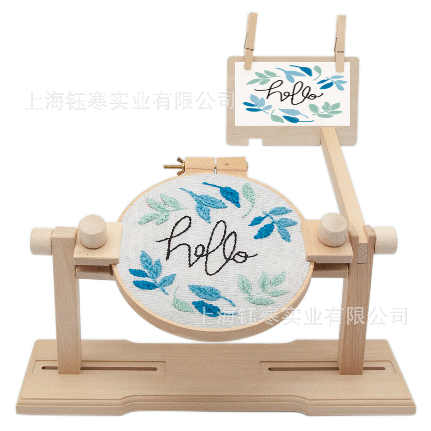 桌面绣架两侧夹口刺台式