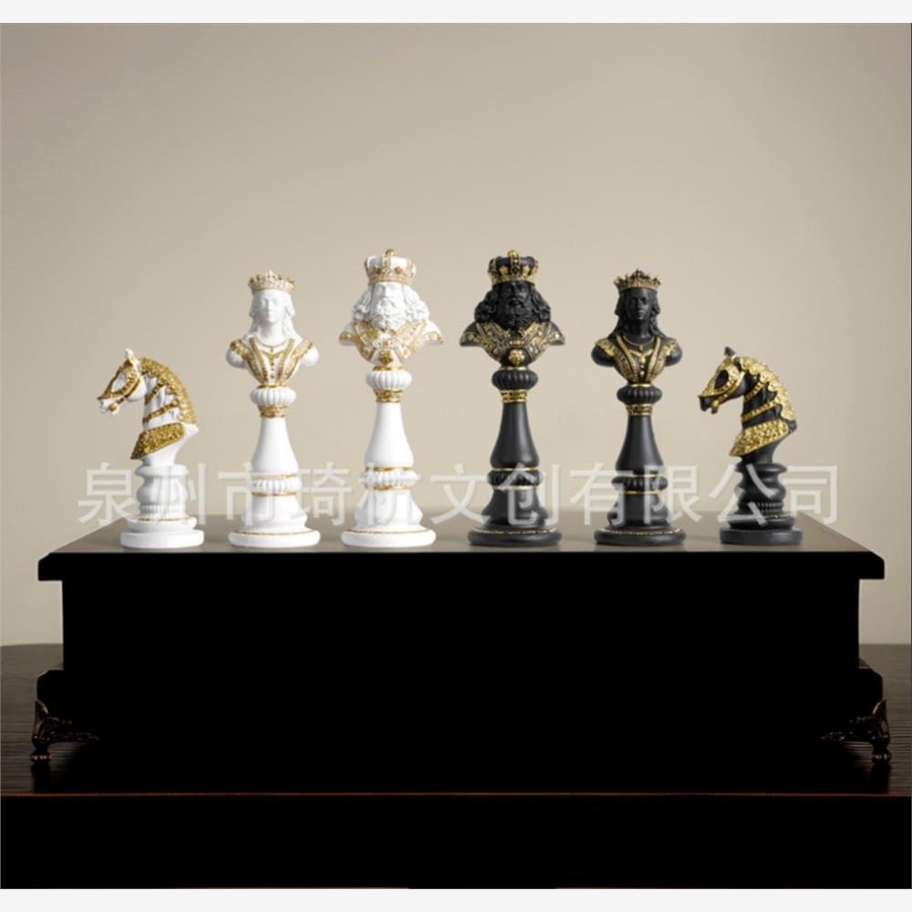 跨境新品国际象棋摆件黑