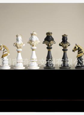 跨境新品国际象棋摆件黑