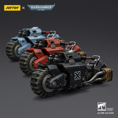 现货JOYTOY暗源 战锤40k 掠夺者型战斗摩托  三件套1/18模玩
