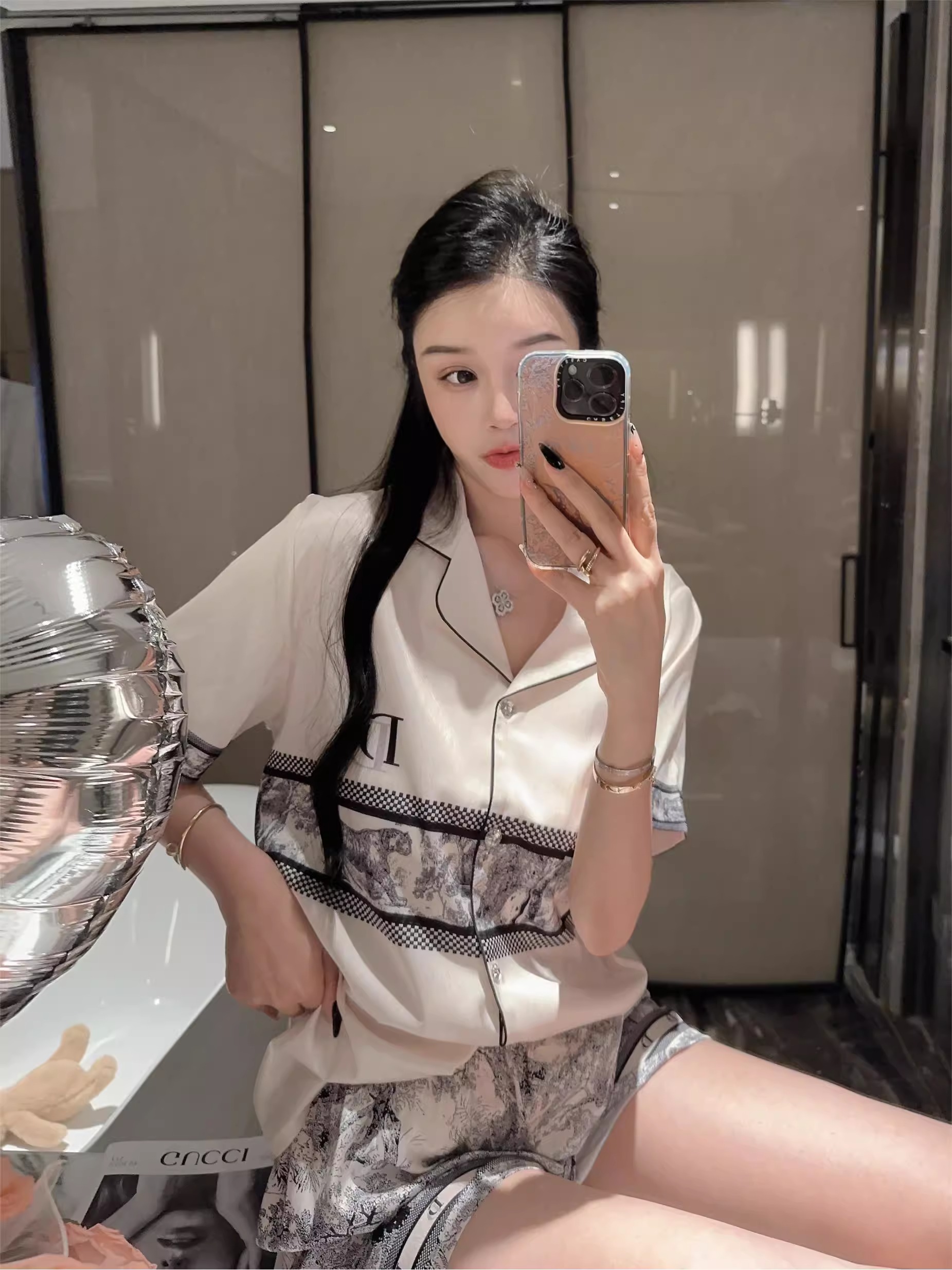 2024夏季轻奢提花桑蚕丝睡衣女