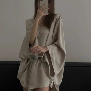 显瘦家居服 2025特大码 真丝短袖 睡衣女夏季 高级感慵懒休闲阔腿短裤