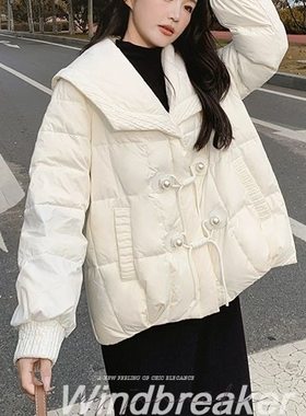 其他小香风短款娃娃领外套羽绒服