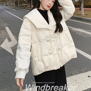 2025高端设计感轻薄小香风羽绒服女款冬装韩版短款大码白鸭绒外套