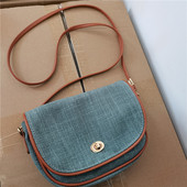 外贸出口清货马鞍包简约百搭包通勤逛街实用女包帆布斜挎手机小包