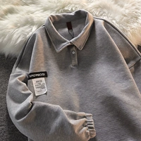 Ретро осенний свитшот подходит для мужчин и женщин, демисезонная футболка polo для влюбленных, парная одежда, флисовая куртка, в американском стиле