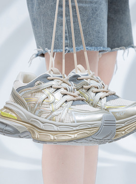 2025春季新款厚底增高复古老爹鞋女KAAL*家休闲鞋运动鞋女鞋子女