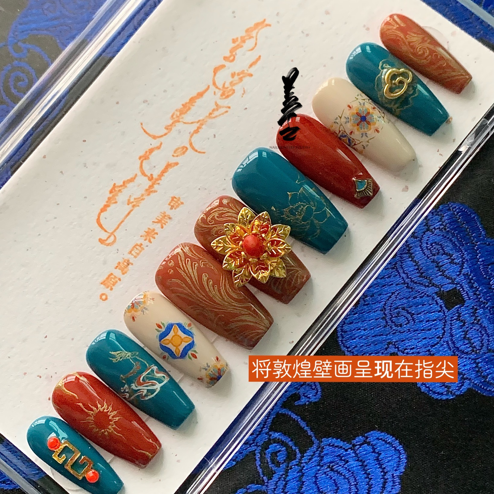 TanghesNail『大梦敦煌』原创国风穿戴甲敦煌主题美甲