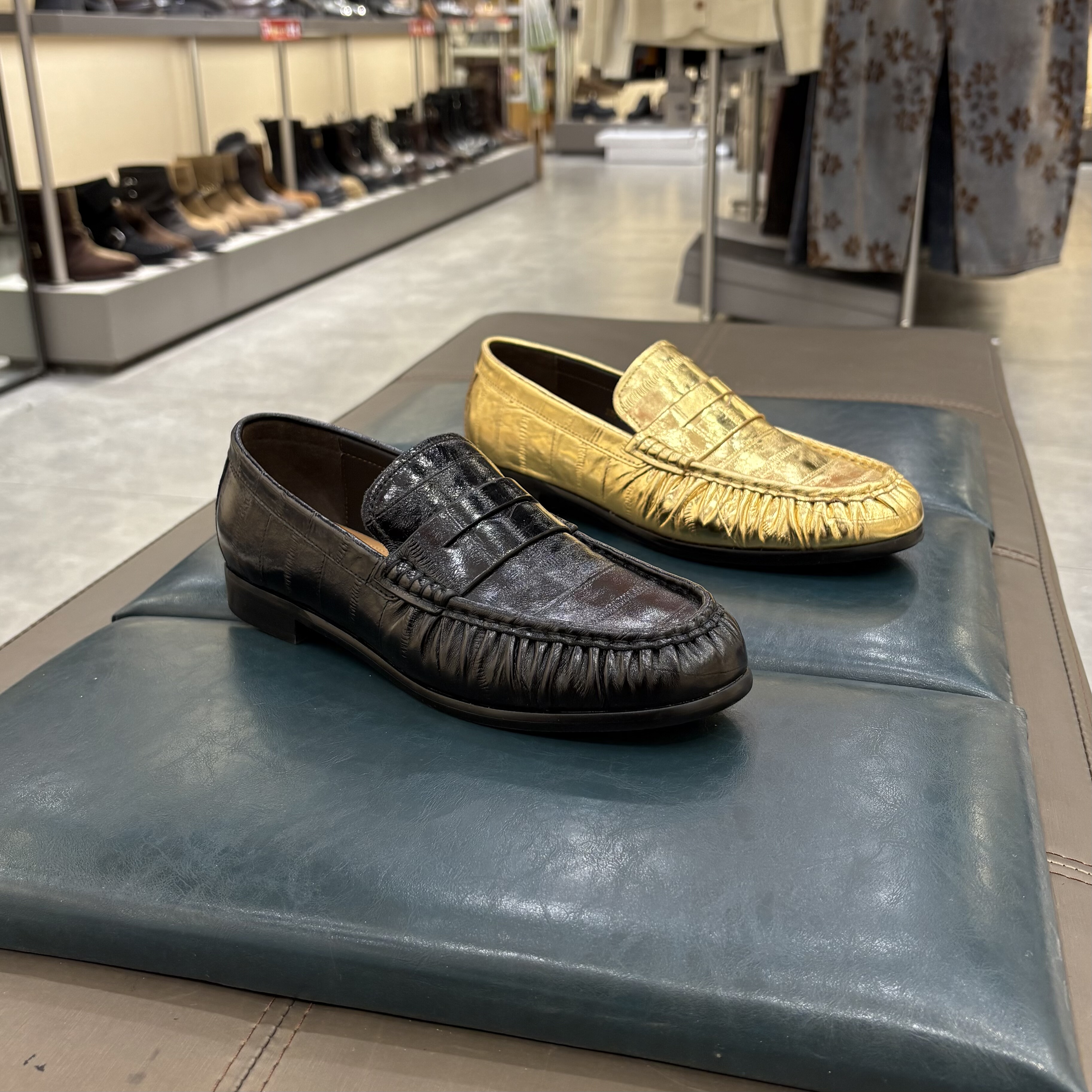 赫谷女鞋2026年新款石头纹乐福鞋女真皮平底懒人鞋单鞋一脚蹬,女鞋,乐福鞋（豆豆鞋）,淘宝优惠券,粉丝福利购,淘宝优惠卷