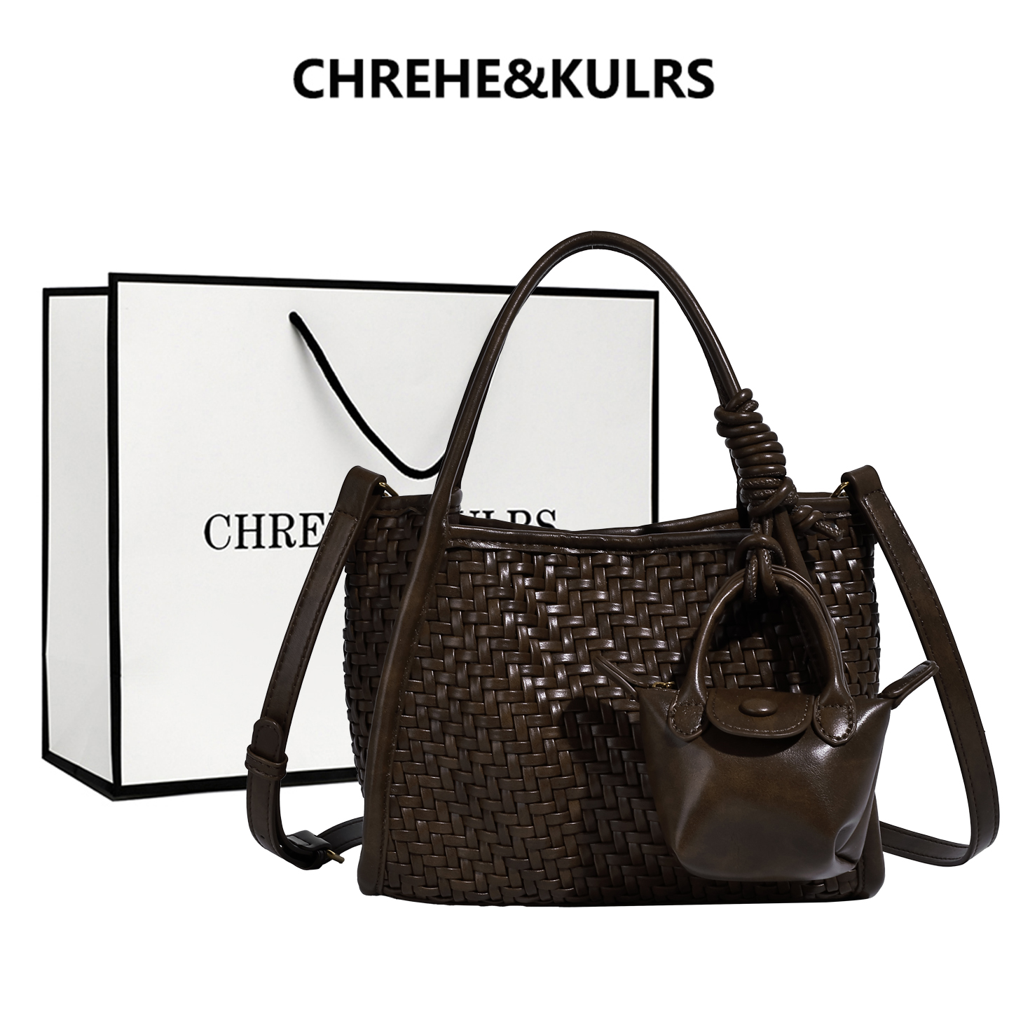 CHREHE&KULRS女包2025新款编织包
