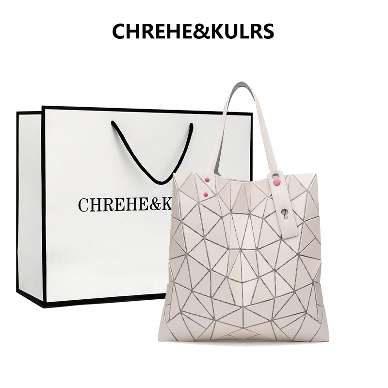 CHREHE&KULRS几何菱格手提包