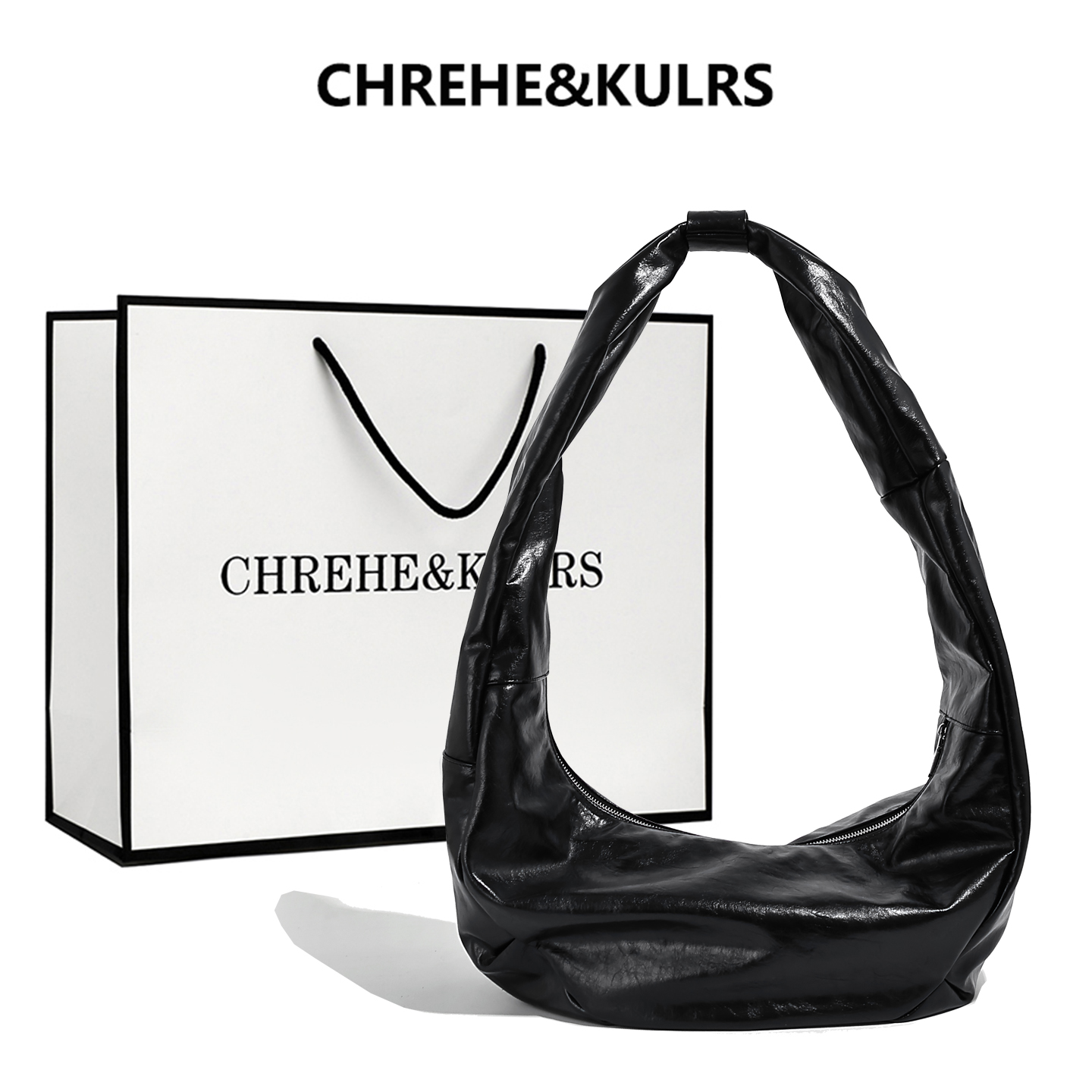 CHREHE&KULRS大容量复古腋下包