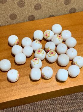 高瓷驼骨恶魔之眼diy手工编织配件手绳挂件项链文玩佛珠串珠配饰